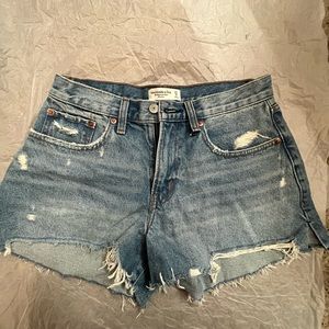 Abercrombie denim boyfriend shorts